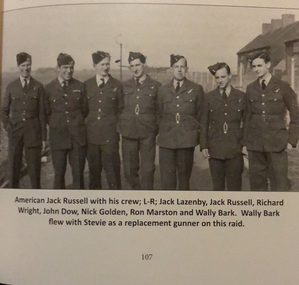 Pilot Jack Russell and his RAF 57 squadron longtime crew at RAF Scampton.