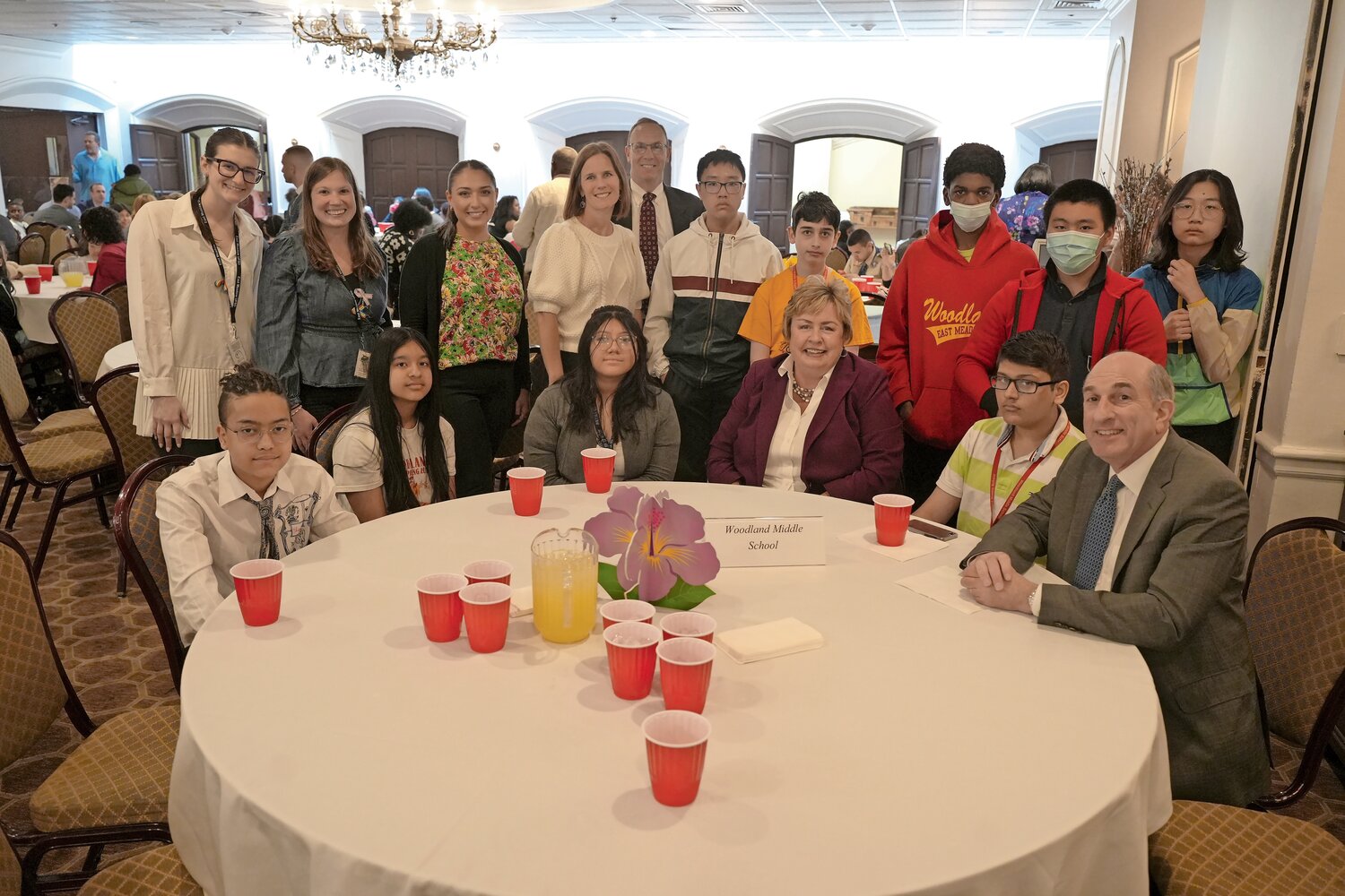 Each school had its own table, and kids and mentors alike from the Nassau County Bar Association Mentor Program got to enjoy a menu with favorites such as macaroni and cheese, pizza, french fries and more.