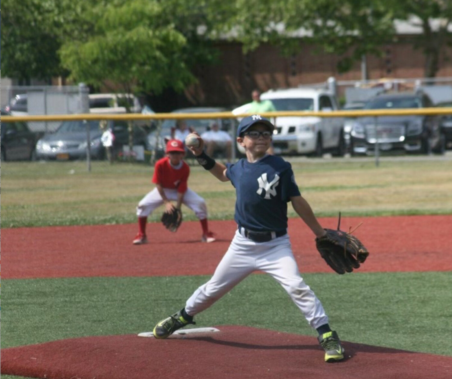 Dylan’s Dream Team Memorial Foundation, created in honor of Dylan Murphy, who died of cancer in 2018, is raising money to finance a new baseball field in his name. Above, Dylan pitching in a Little League game.