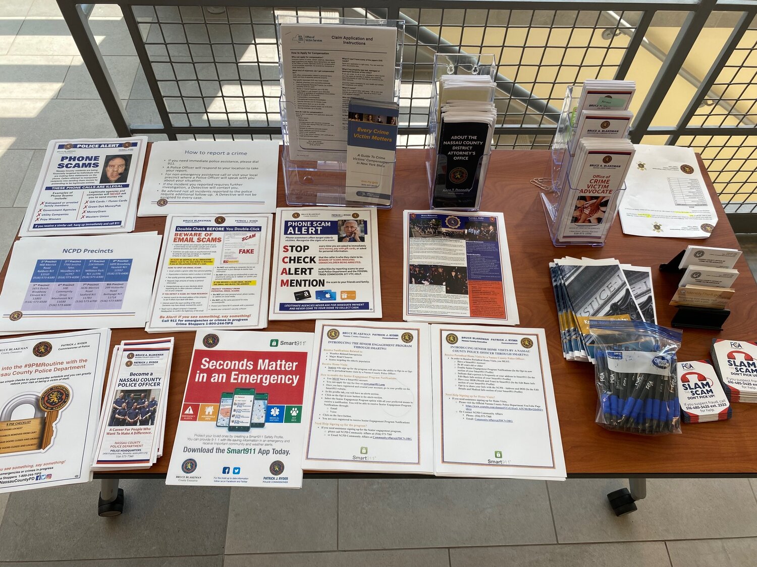 The Nassau County Police Department’s Community Affairs staff advised East Meadow seniors on the best ways to report scams and fraudulent activity as well as measures to keep themselves safe.