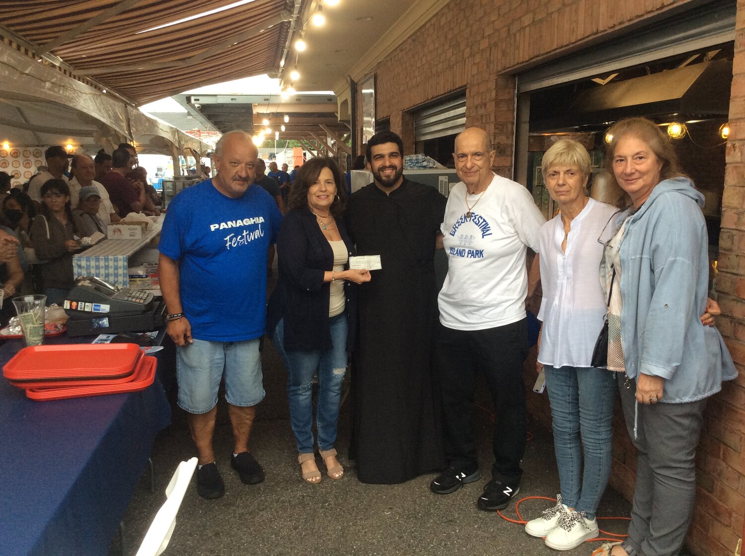 The Kythirian Association of New York made a donation to the Panaghia Church of Island Park