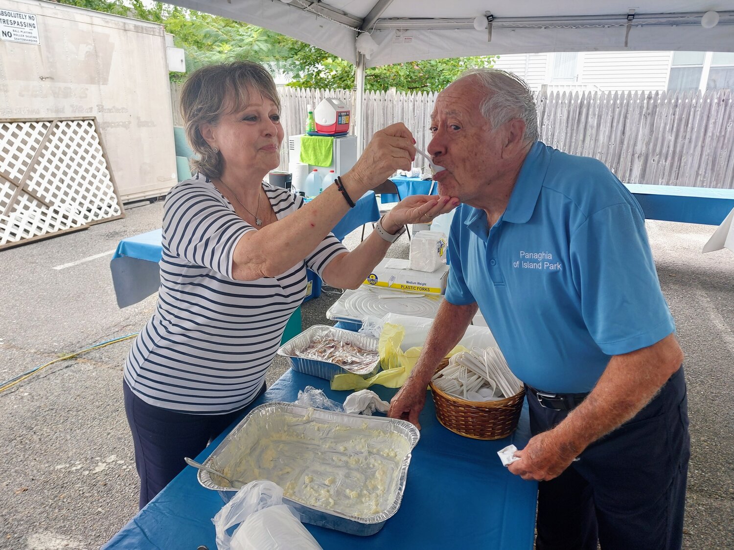 Christina and Christos Papadopoulos enjoyed the Greek cuisine found at the annual Island Park festival.