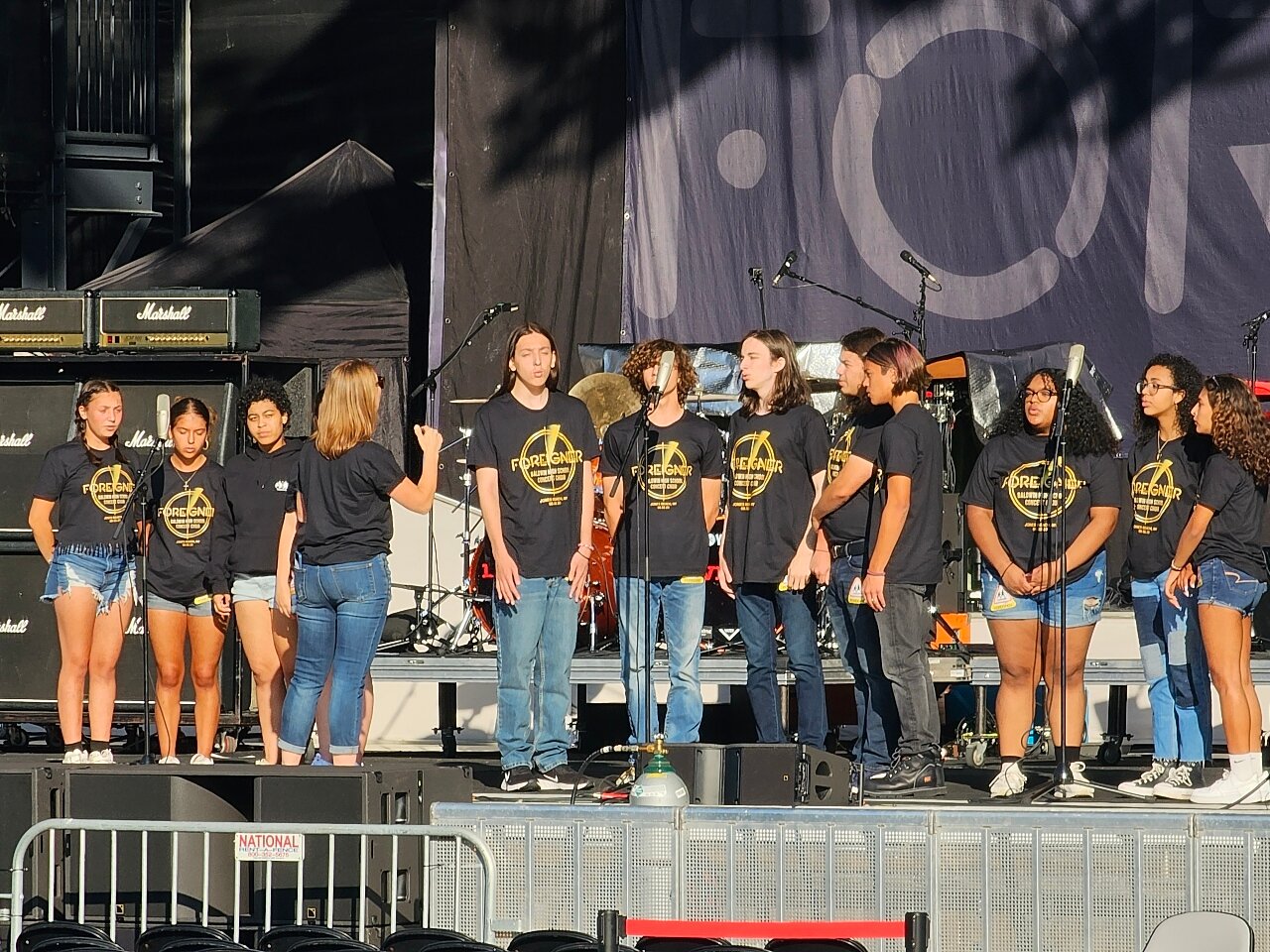 The Baldwin High School Choir opening for Foreigner and Loverboy.