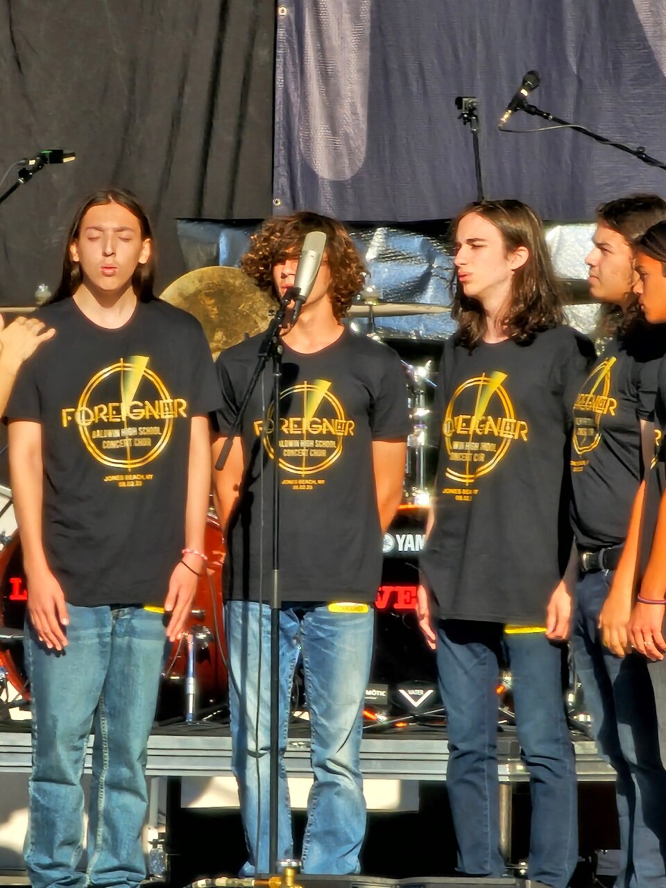 The choir performed at Foreigner’s farewell tour at Jones Beach on August 2.