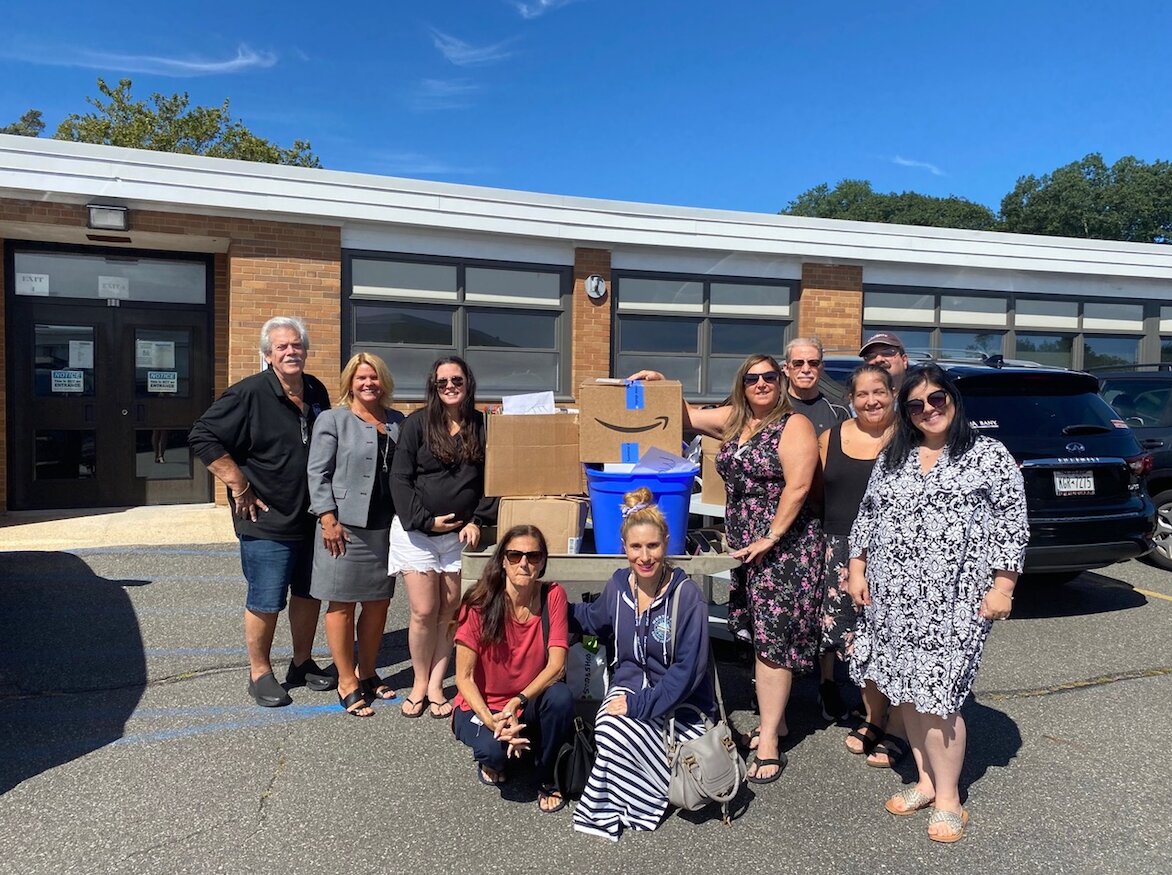 The Kiwanis Club of East Meadow hosted its fourth annual pack-a-backpack fundraiser, collecting school supplies for students in need. Club members dropped off donations at the Salisbury School last week.