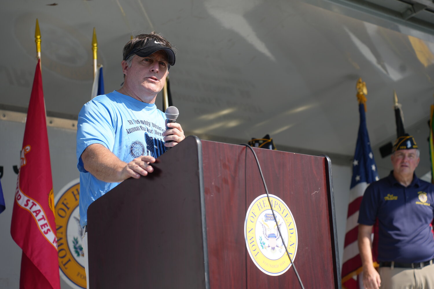 Assemblyman Brian Curran, who spearheaded the 5k ‘Run for Heroes’ in 2011 to help raise money for local veterans organizations shared a few words on Saturday morning.