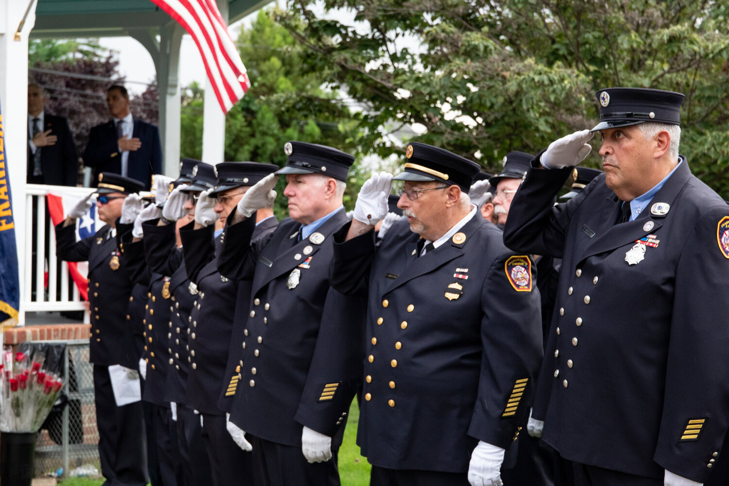 Members of the Franklin Square and Munson Fire Department honored those who died in the terrorist attacks on the World Trade Center on Sept. 11, 2001.