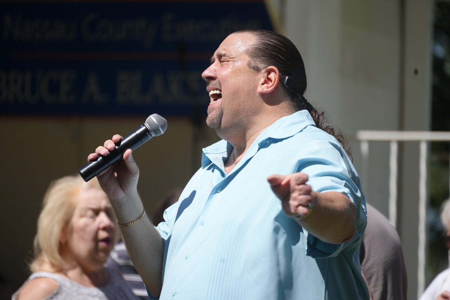 Michael D’Amore, lead singer of the doo wop group The Capris, stopped by Eisenhower Park for an afternoon performance on Aug. 31.