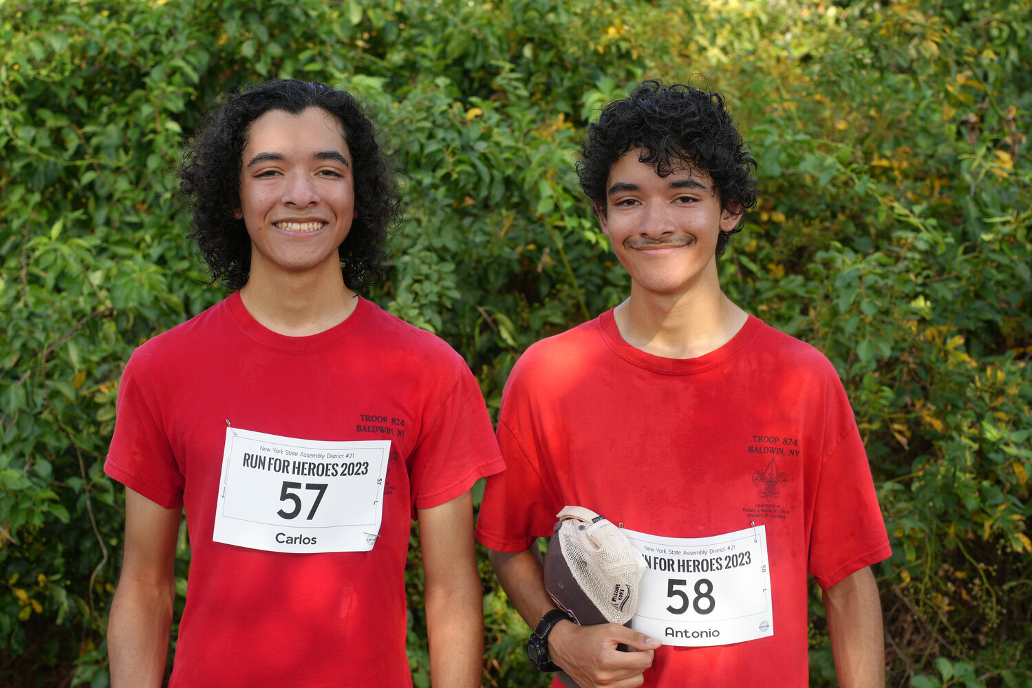 Carlos Santana and Antonio Santana from Freeport participated in the 5k Run for Heroes.