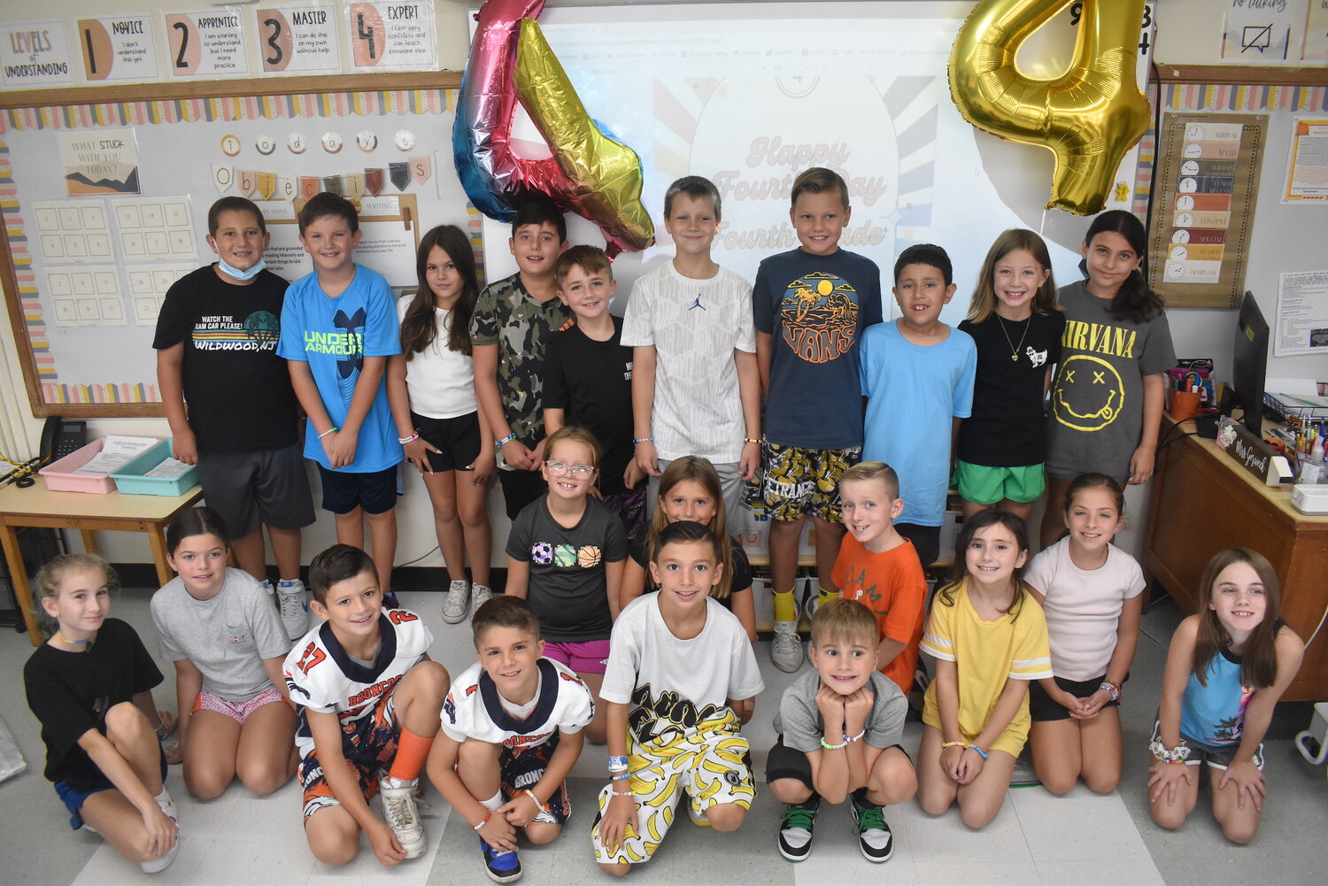 Seaford Manor Elementary School fourth graders celebrated the fourth day of school on Sept. 8.