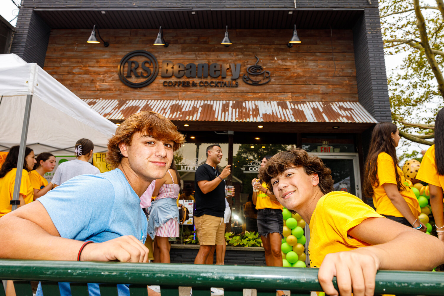The event attracted people of all ages who knew Capizzi, or just came out to support the cause. Dom Capizzi, 14, and Anthony Schlosser, 13, outside the eatery.