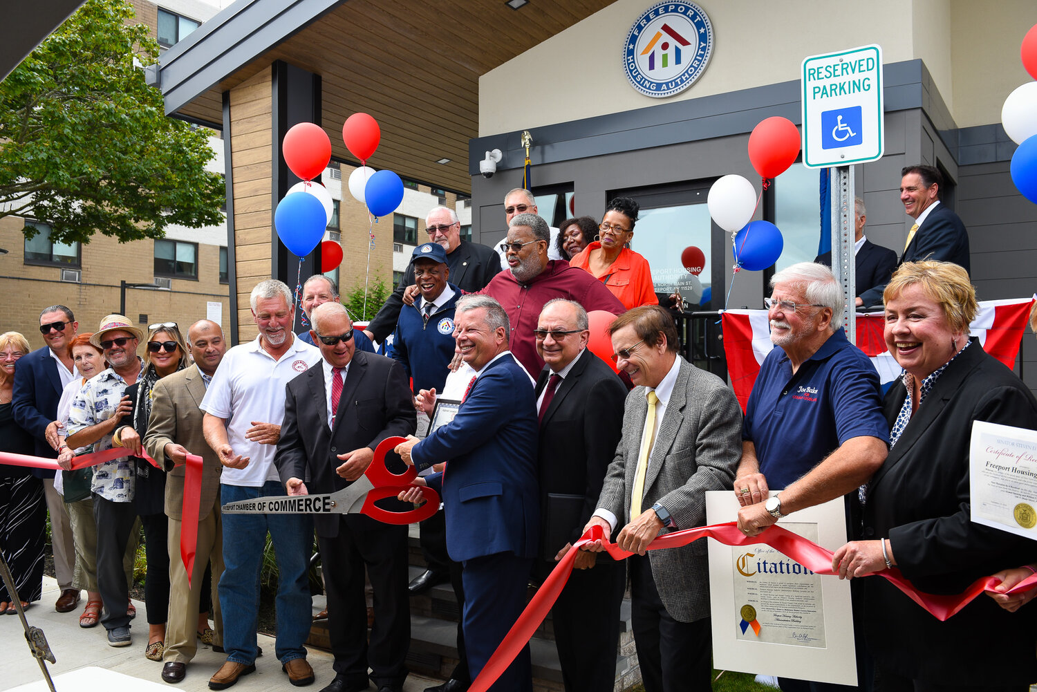 The Freeport Housing Authority has moved into its new North Main Street headquarters, celebrating with a ribbon-cutting ceremony on Sept. 13. It marked a significant step forward after a decade of operating in a temporary facility after Hurricane Sandy extensively damaged the agency’s old office.