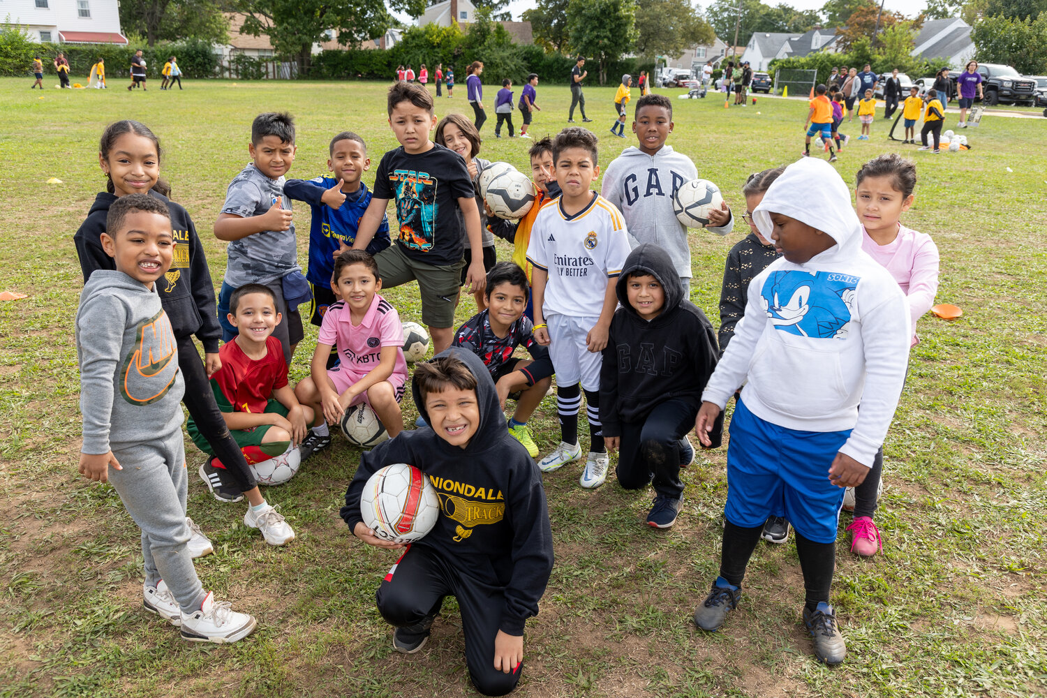 A group of young soccer stars participating in last Saturday’s third annual Soccer Jamboree, hosted by the Uniondale school district.