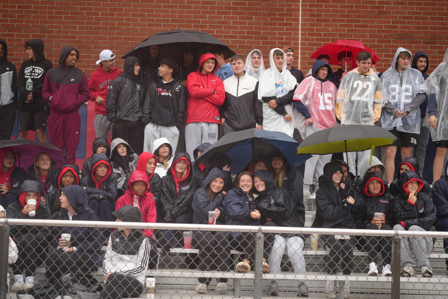 South Side High students showing their support during the Homecoming game on Saturday.