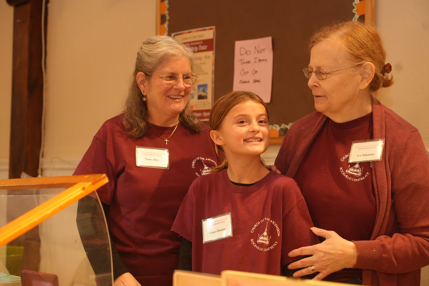 Nancy Riley, left, Grace Gleason, and Eva Milauskas participate in the Church of the Ascension’s annual Friendship Fair.
