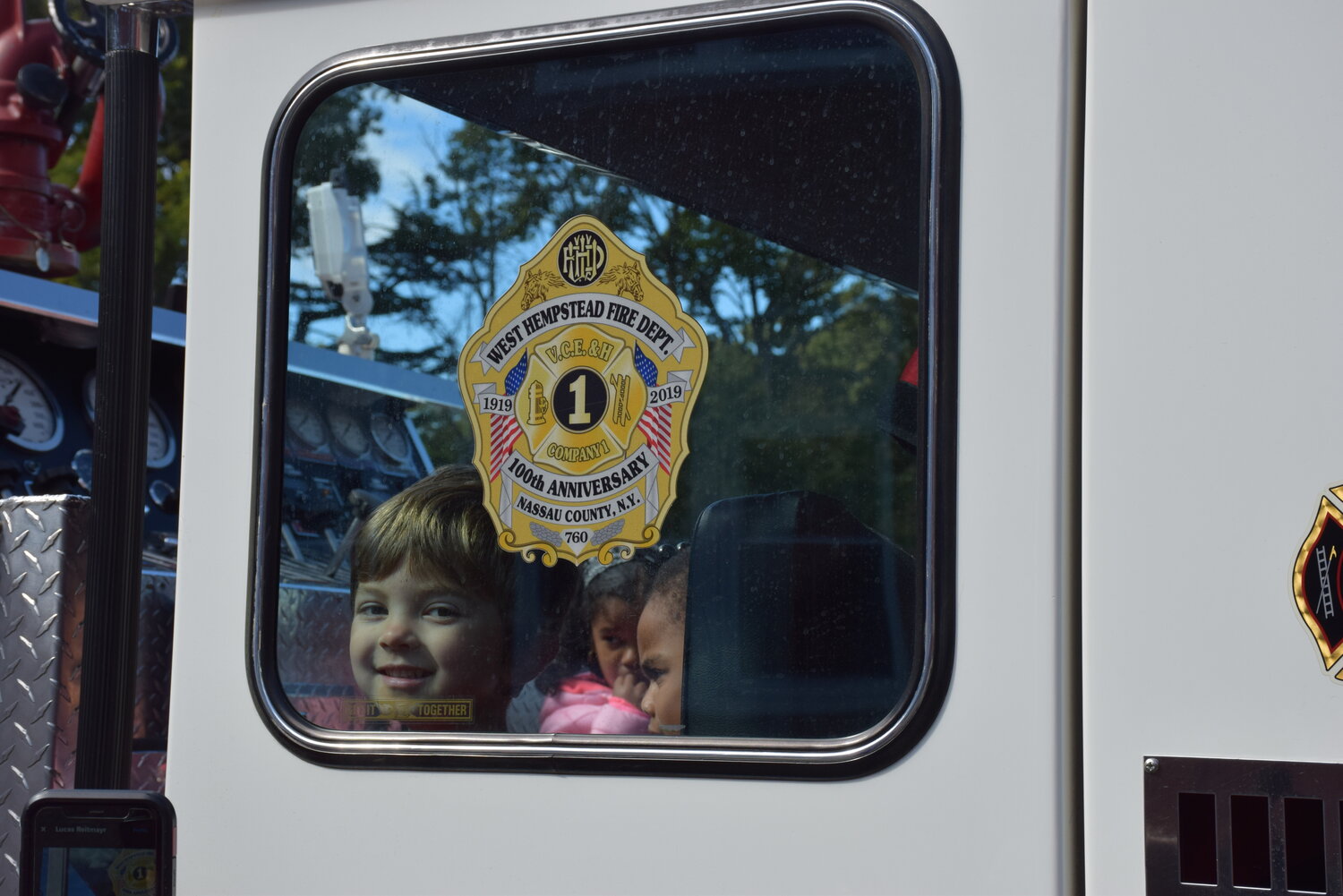 Kids learned about fire safety courtesy of the West Hempstead Fire Department for Fire Prevention Month.