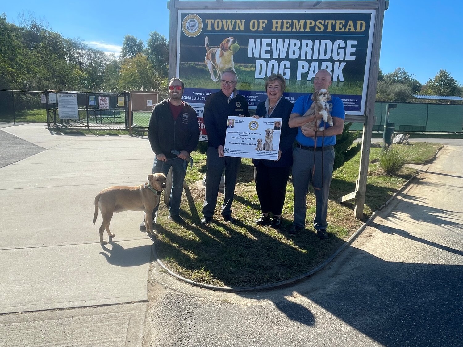 Town of Hempstead officials announced a new program, that will make it easier for residents to license their dogs online.