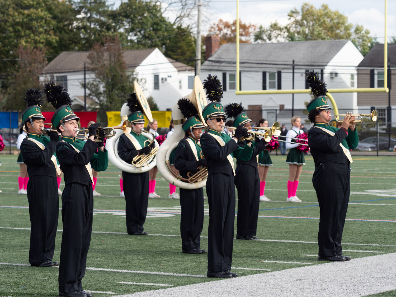 The marching band performed yet another great show during halftime.