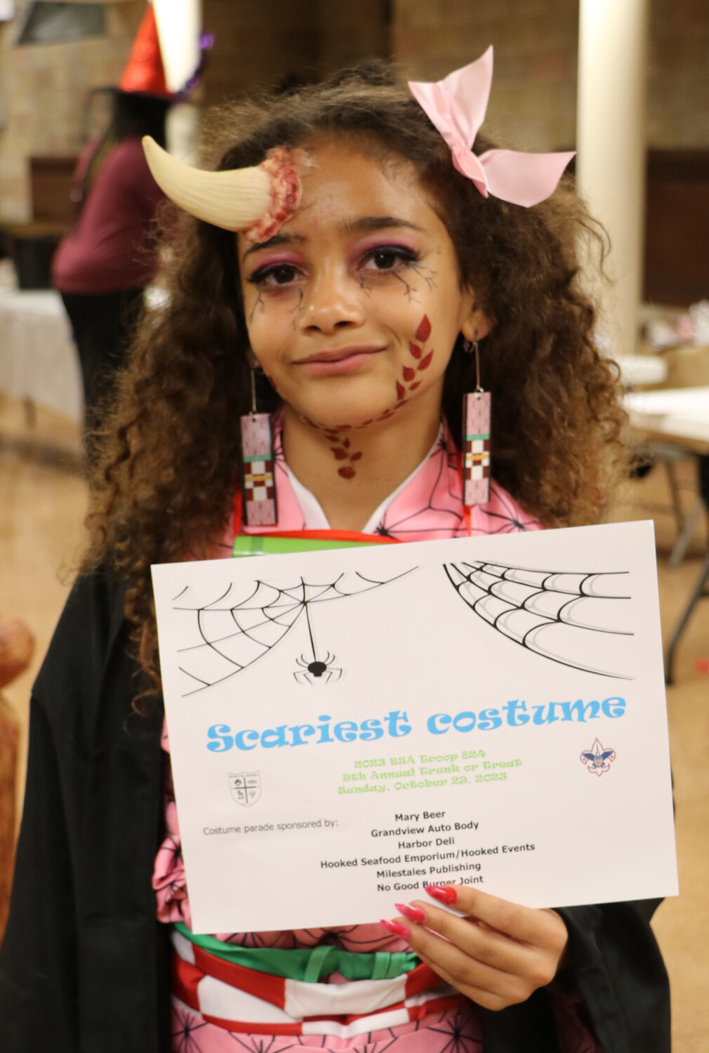 Ava Howell won the Scariest Costume.