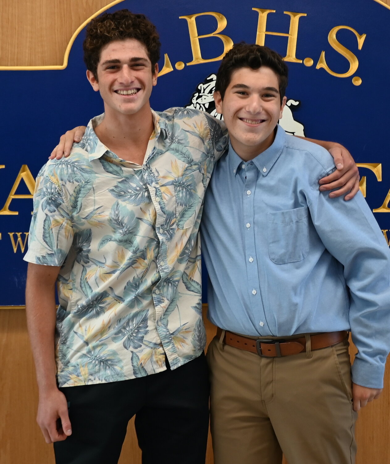 Long Beach’s 2024 valedictorian and salutatorian — and good friends — Troy DeFrancesco and Samuel Adler.
