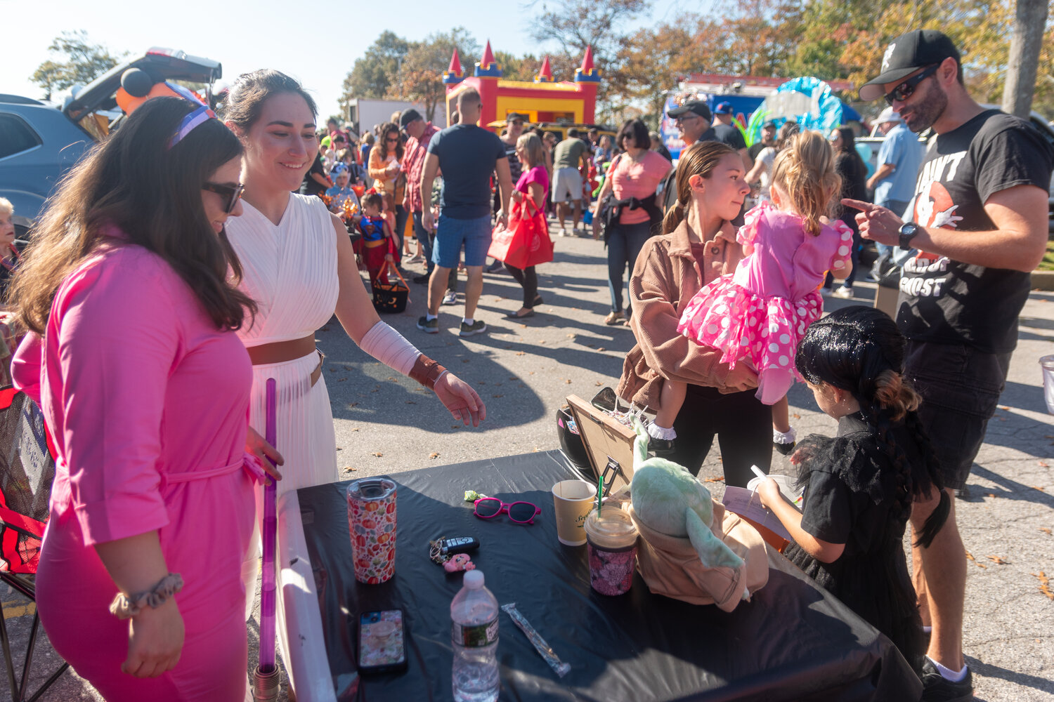 Crowds gathered at Seamans Neck Park in Seaford to participate in Trunk-or-Treat.