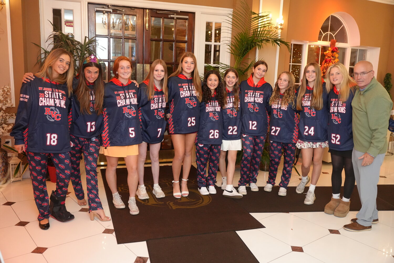 The RVC Little League celebrated the 2023 state championship winning 14-and-under Juniors Softball team during its annual dinner at the Coral House last week.