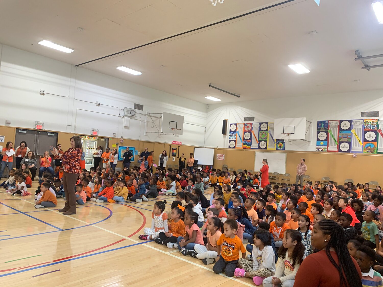 Baldwin students wear orange in honor of Unity Day.