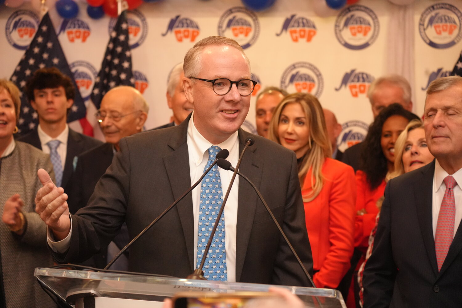 Hempstead Town Supervisor, Don Clavin, who was re-elected Tuesday offically beating Uniondale's own, Olena Nicks.