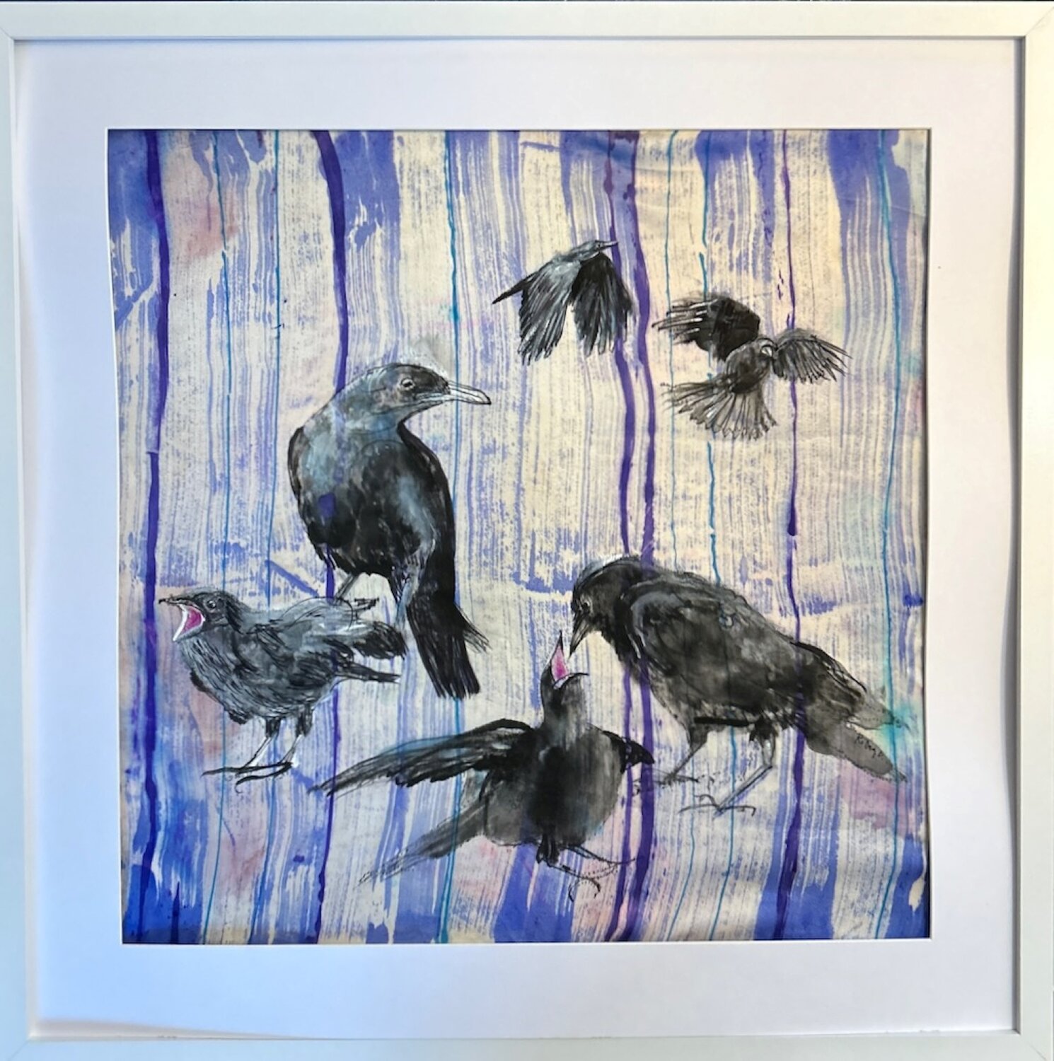Deyo said that one of her favorite pieces on display at the library is ‘Crows Get Messages From Rain.’