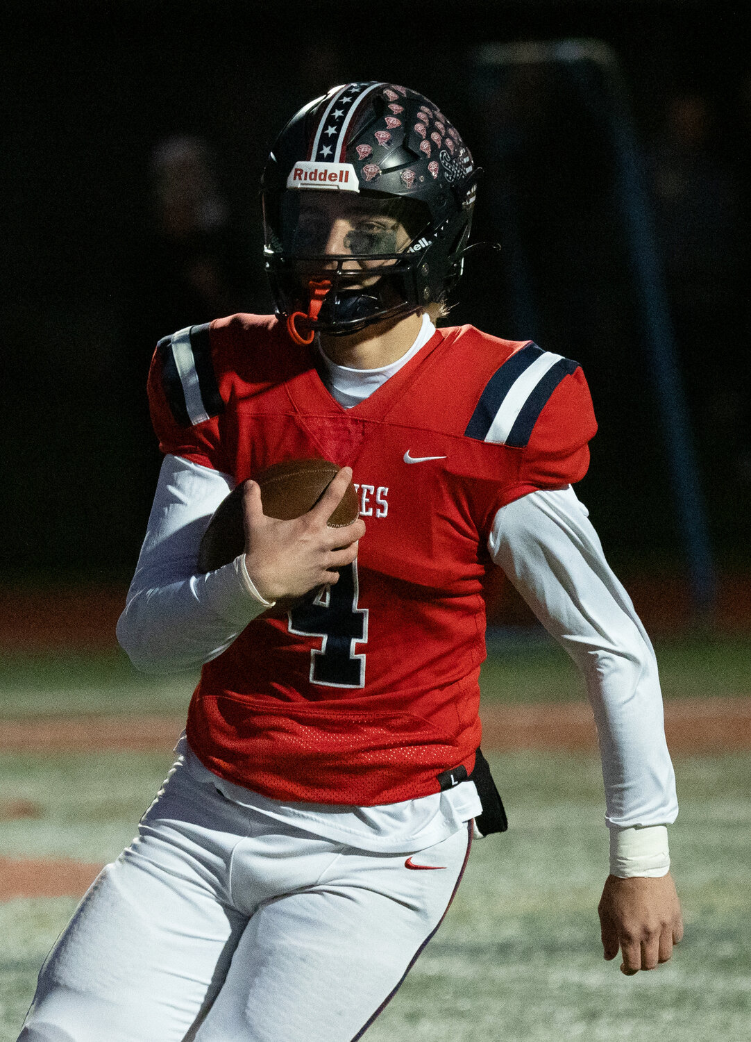 Senior quarterback Owen West had three touchdown passes to lead South Side to a 35-0 semifinal playoff win over Plainedge.