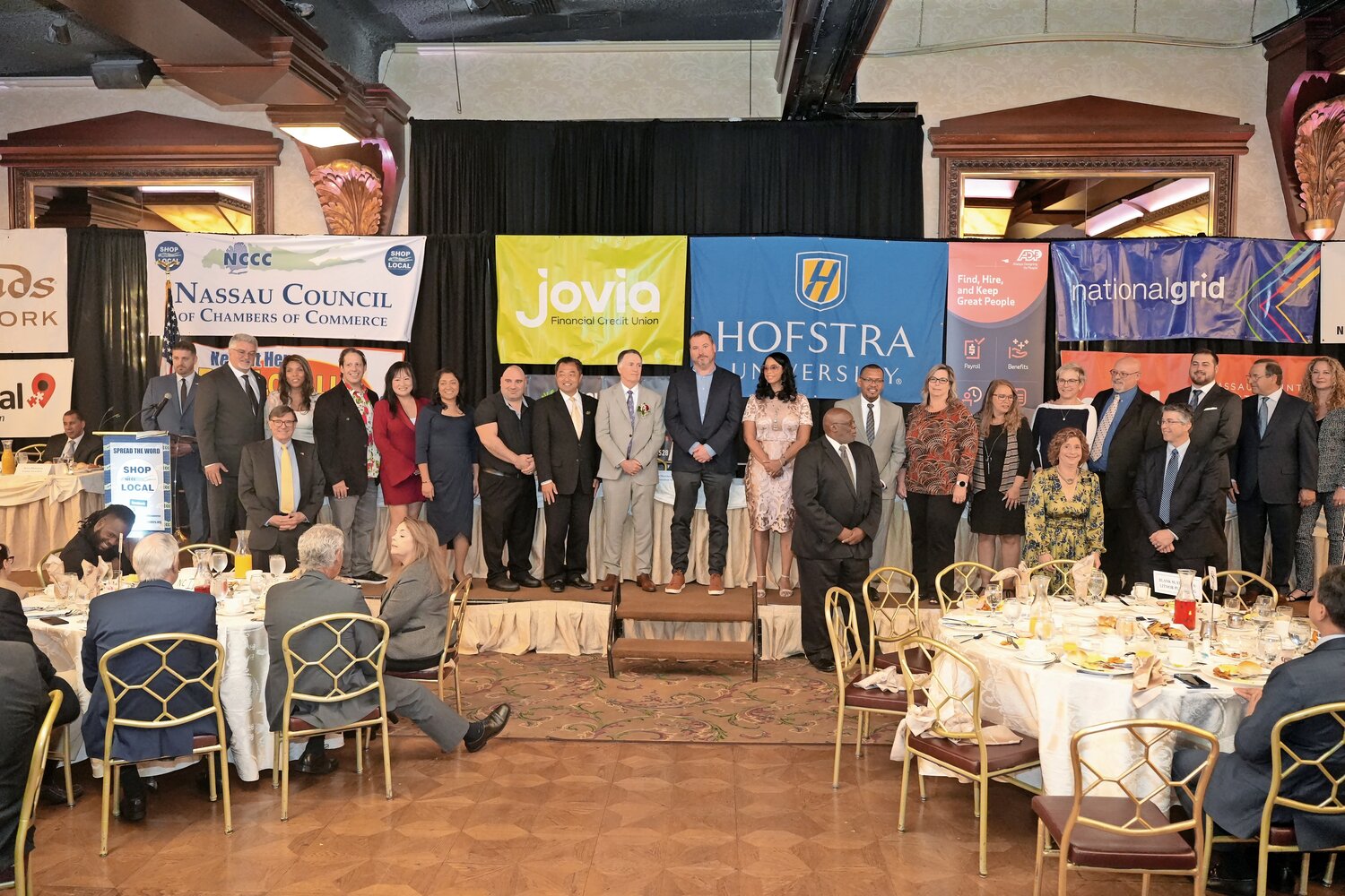 The Nassau Council of Chambers of Commerce honored more than 40 people and businesses as the tops in their fields — both for entrepreneurial spirit and giving back to their community — during a recent breakfast at Crest Hollow Country Club. They include Paul and Roberta Danziger from Stitch This Print That (Bellmore), Anthony Bott (East Meadow), Dana McDowell (Elmont), Jaime Parra (Franklin Square), Jerry Farrell (Glen Cove), Sally Barrera (Hempstead), Joshua Siegel (Long Beach), Atlantic Hardware (Freeport), and William Powell (Levittown).