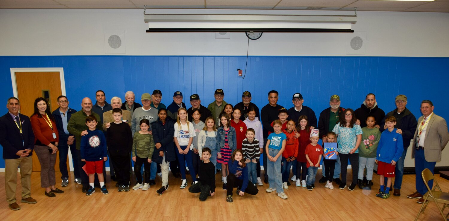 Franklin Square’s Washington Street School honored veterans during an assembly on Nov. 9.
