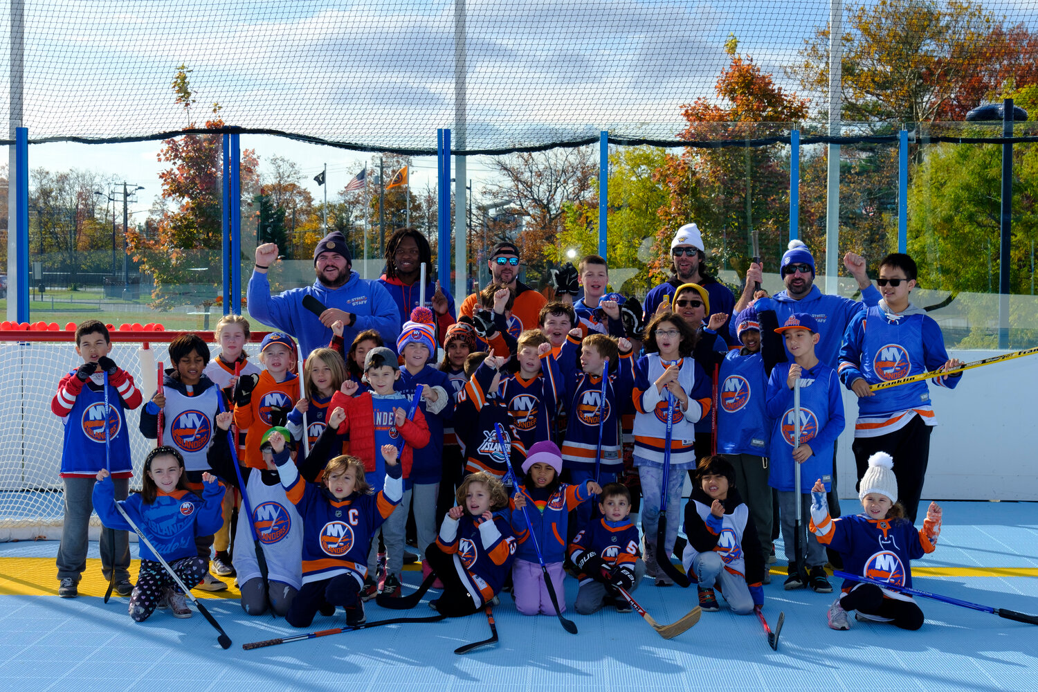 The New York Islanders held a free street hockey clinic on Sunday and the Northwell Health Ice Center, located on Merrick Avenue in Eisenhower Park.