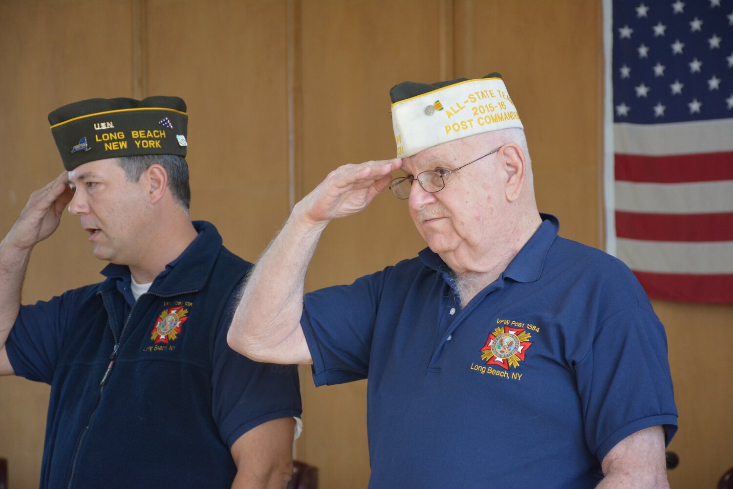 Veterans were saluted and thanked for their service Saturday at City Hall, as they are each year.
