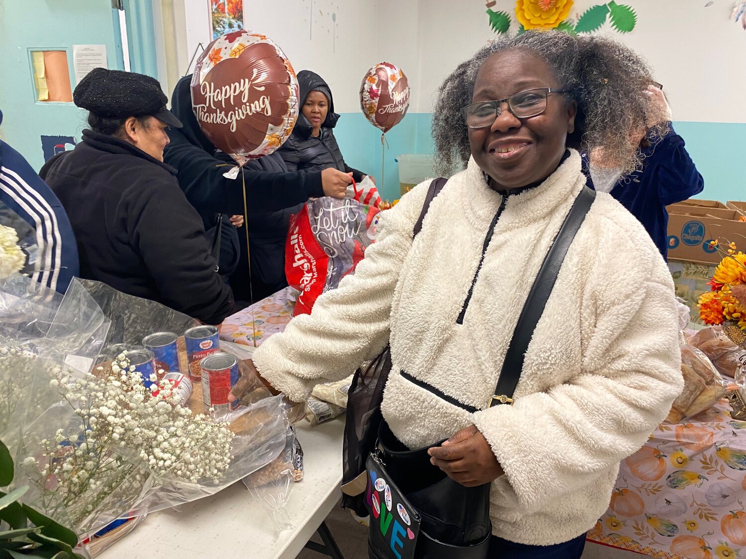 Eloise Thomas frequently volunteers to help with food distribution at Gammy’s Pantry in the Five Towns Community Center.