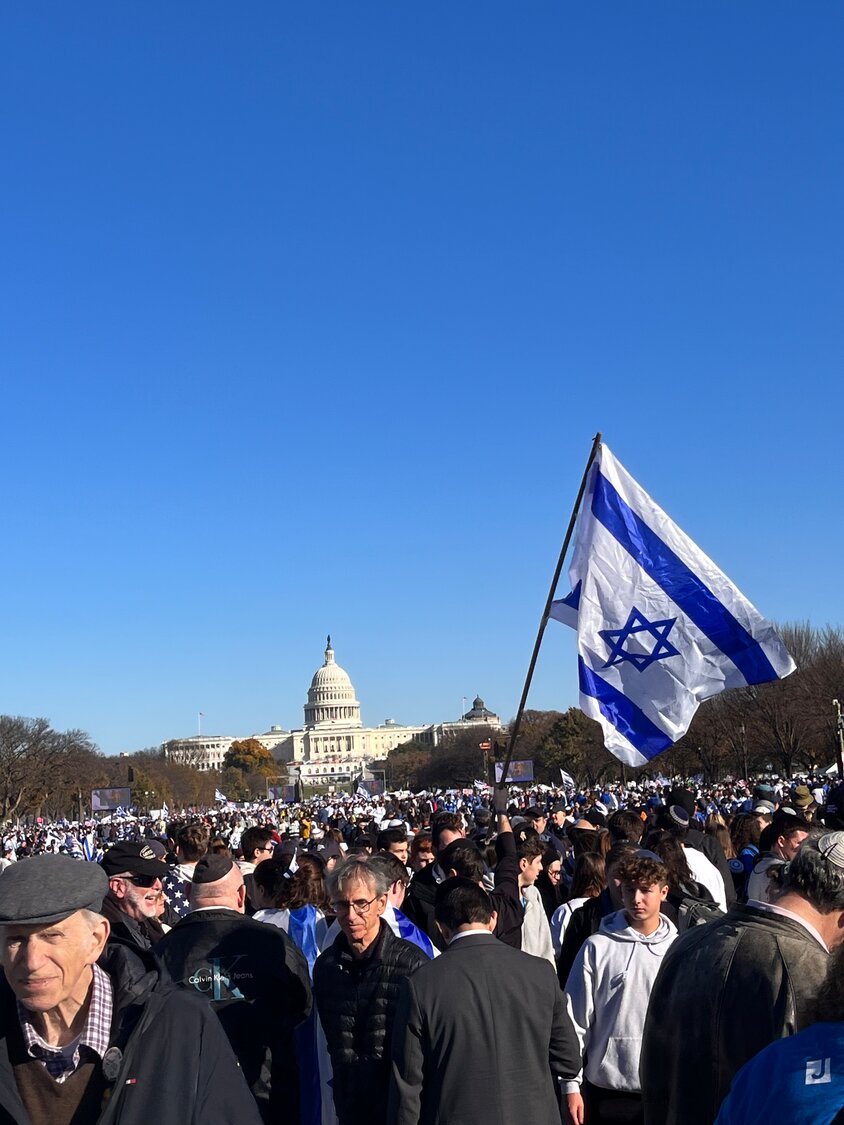 Nearly 300,000 people attended the gathering on the National Mall to show their support for Israel.