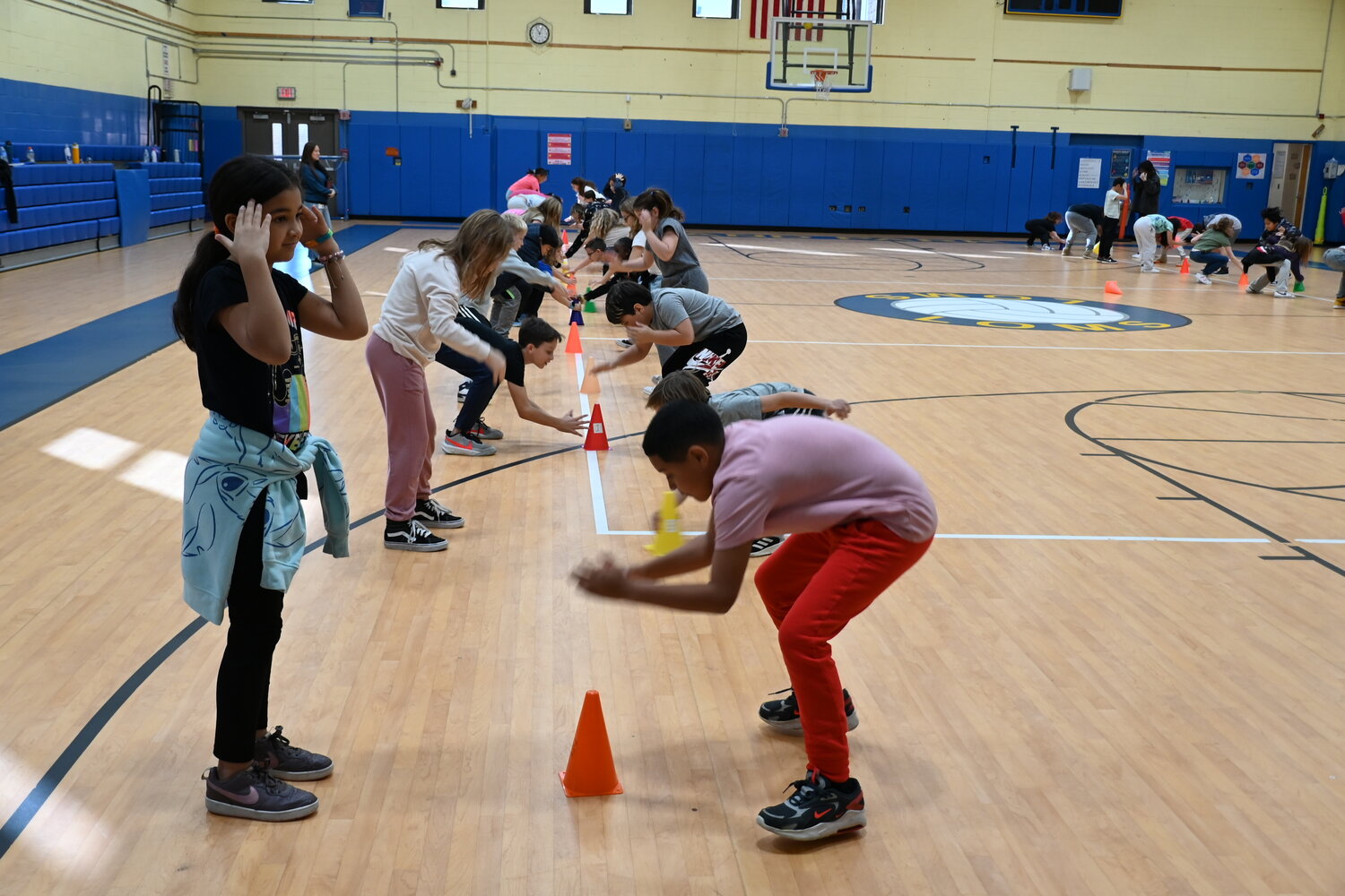 Students had a fun morning working together on team-building games.