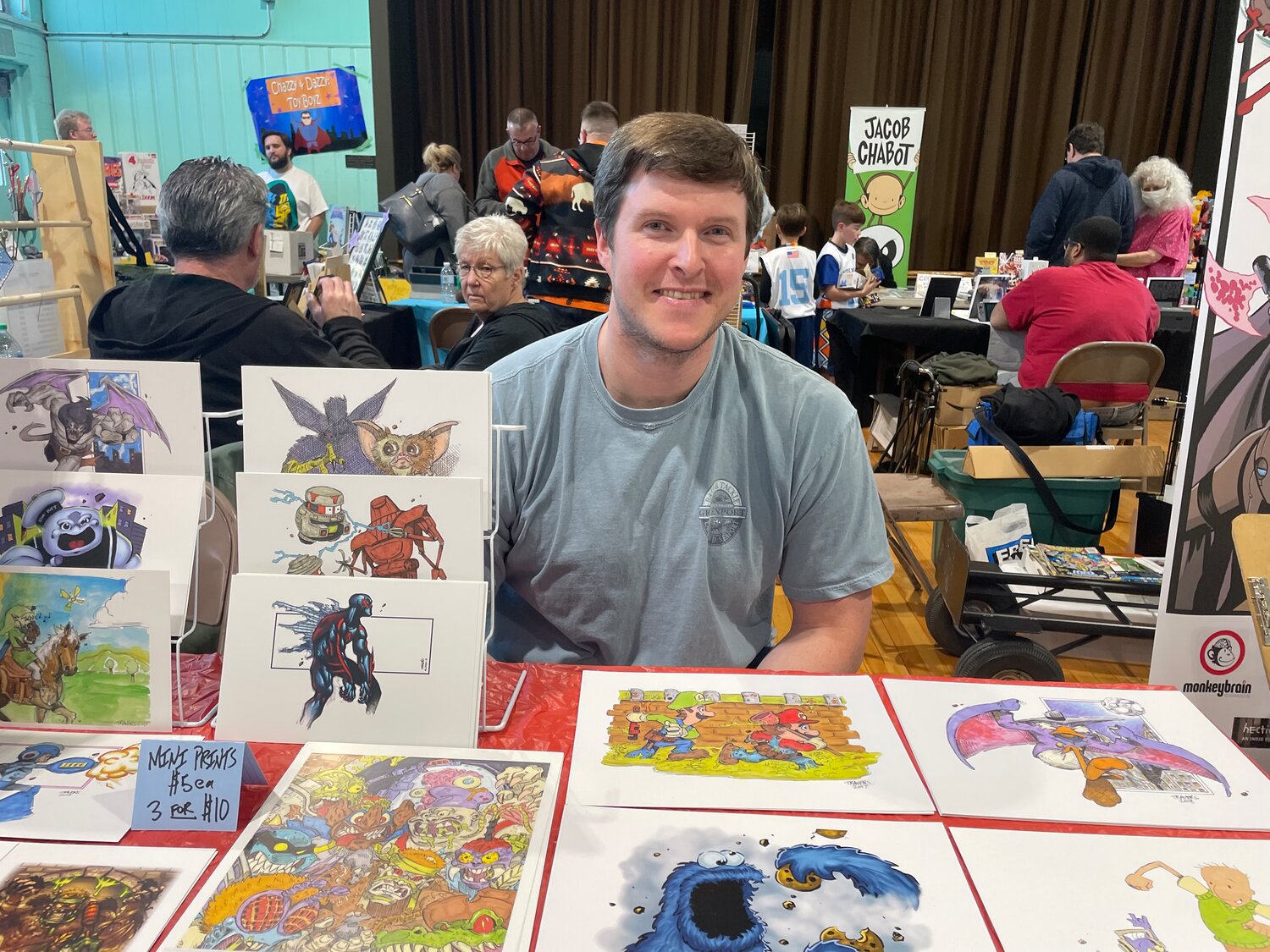 Tom Travers fell in love with drawing when he was a kid, and wanted to become a professional. Now he self-publishes his own comic series. At conventions like HurriCon, he said, he shares his passion with other people.