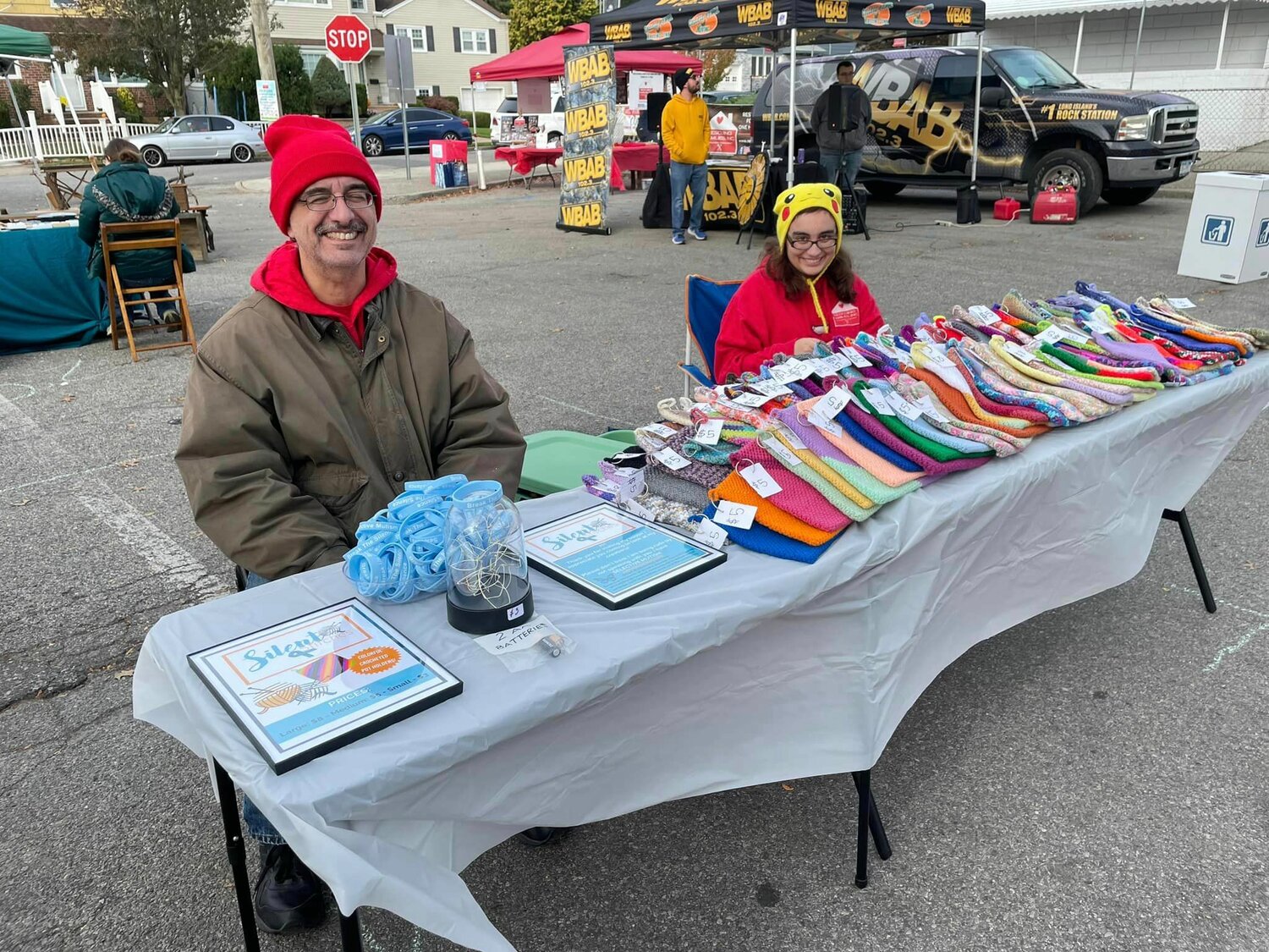 Jessica Pormigiano, a Franklin Square resident who has selective mutism, sells her handcrafted potholders at community marketplaces and boutique sales. Neighbors can purchase small, medium or large potholders for $3, $5 or $8.