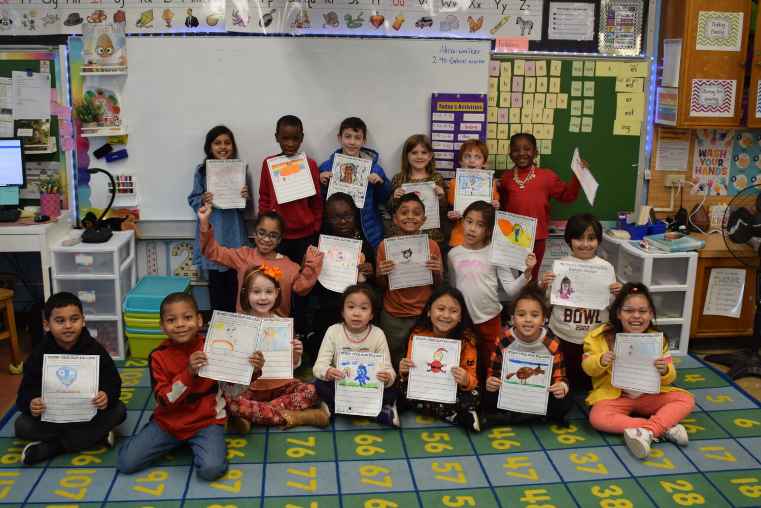 Cornwell Avenue students celebrated Thanksgiving with colorful drawings.