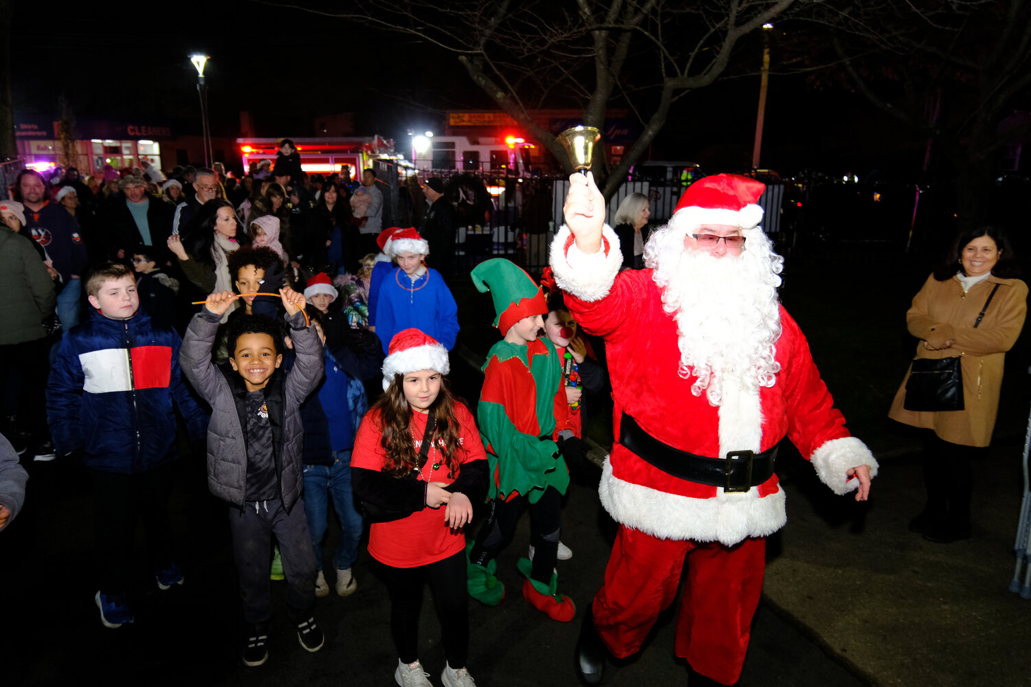Kids in the Franklin Square and surrounding communities meet Santa at the Community League of Garden City South’s sixth annual Christmas tree lighting ceremony.