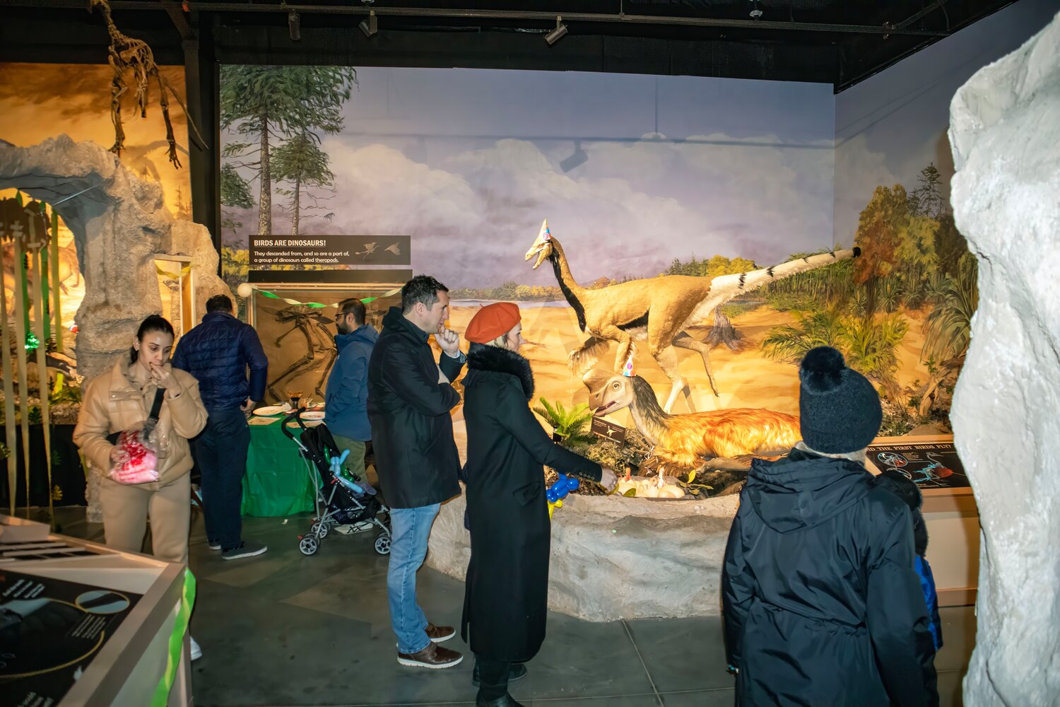 Spectators marvel at these life-like prehistoric creatures during the Dinosaur Carnival at the Center for Science, Teaching and Learning at the Tanglewood Preserve.