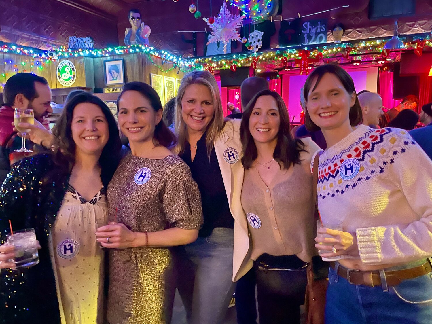Kristie Leigh, left, Christina Carpenter, Kirsten Marchioli, Aimee Canzoniero and Michel Walkley were among the over 70 attendees at the event.