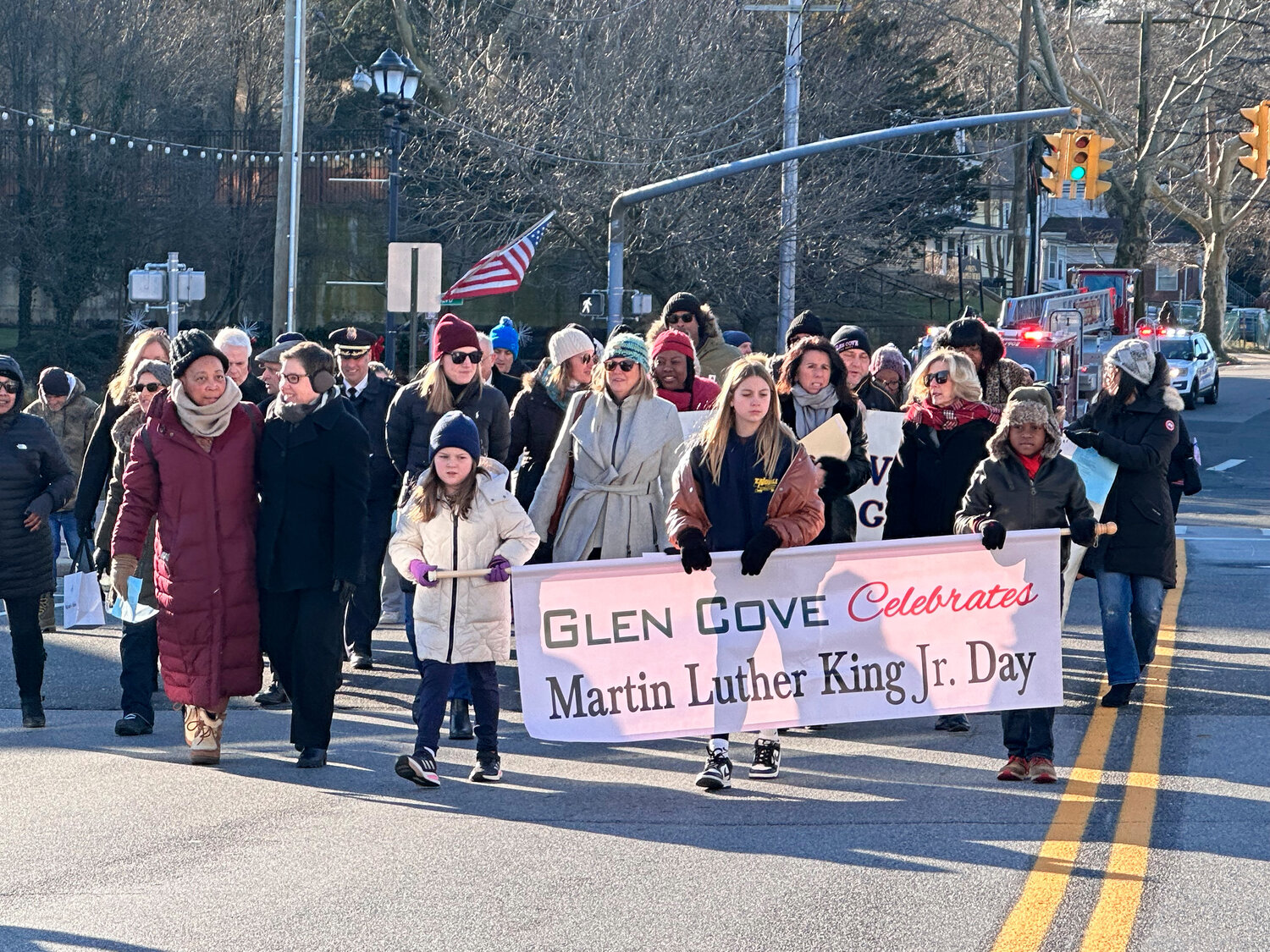Despite the freezing temperatures, the Glen Cove community proudly marched in the city’s 40th celebration honoring of Rev. Dr. Martin Luther King Jr.