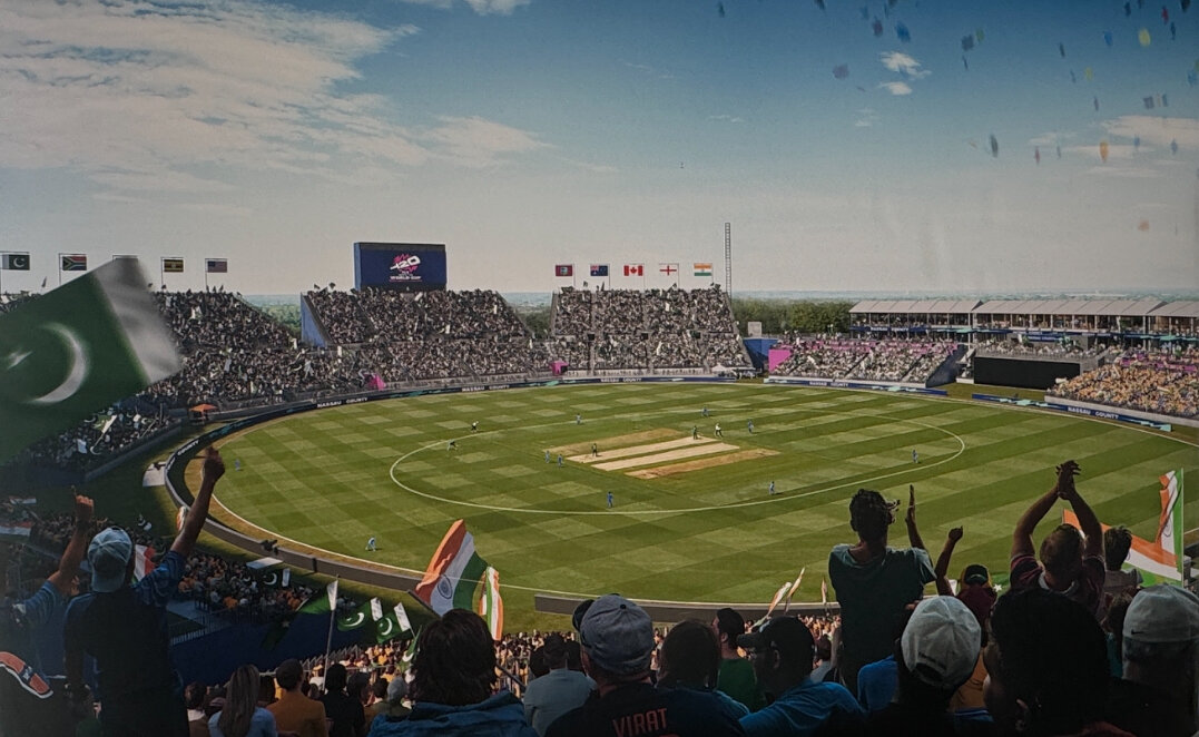 The cricket stadium planned for Eisenhower Park to be built in time for the T20 Cricket World Cup in June will be similar to ones used for golf and car racing events, according to officials, and will be disassembled by the end of July.