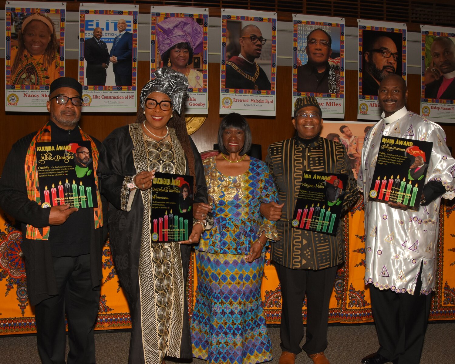 Baldwin Oaks Civic Association President Wayne Miles among several, who were honored at the 22nd annual Kwanzaa celebration last month.