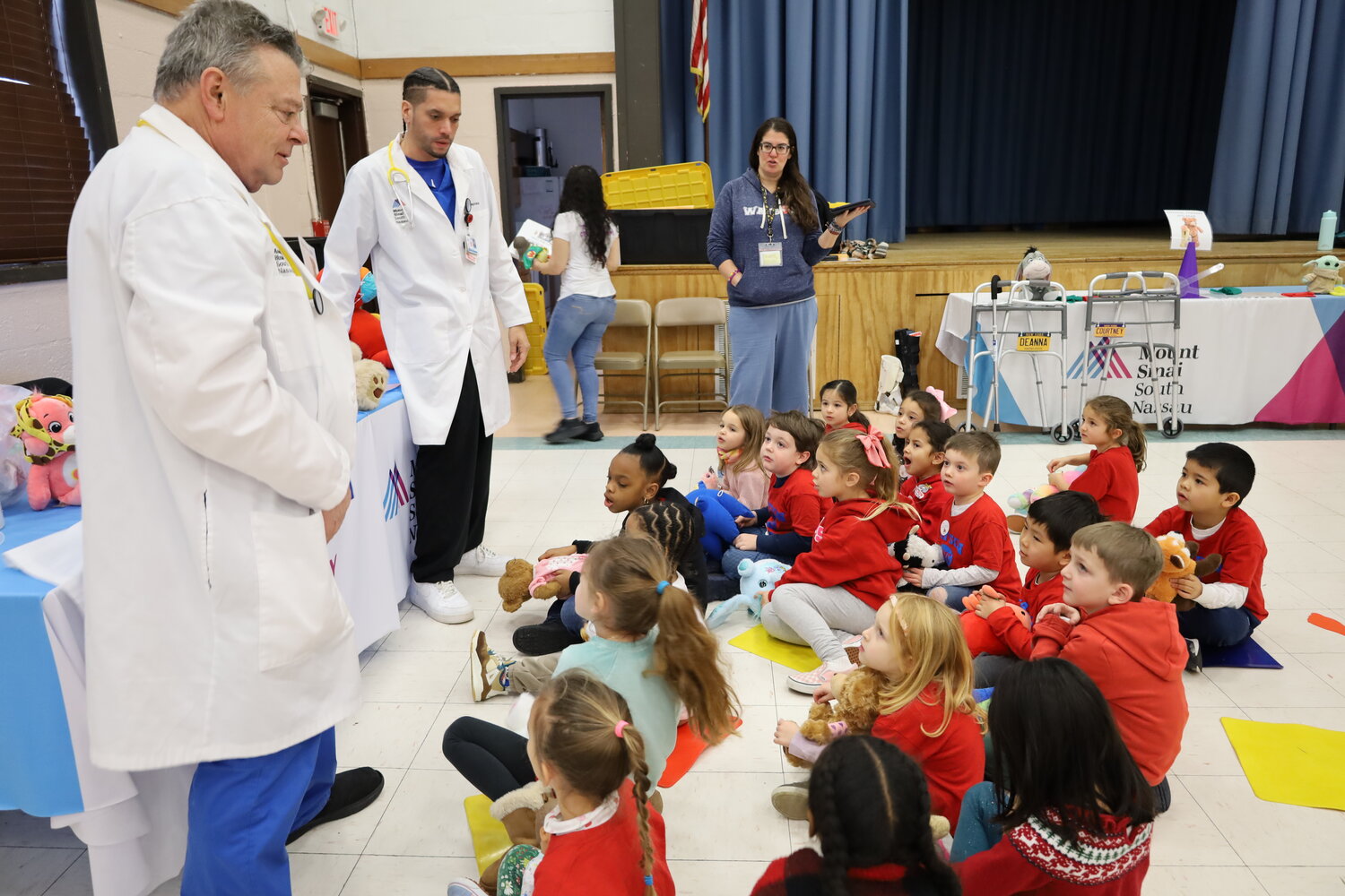 Kindergartners at Watson Elementary School got a better understanding of how hospitals work from real life medical professionals at Mount Sinai South Nassau in Oceanside.