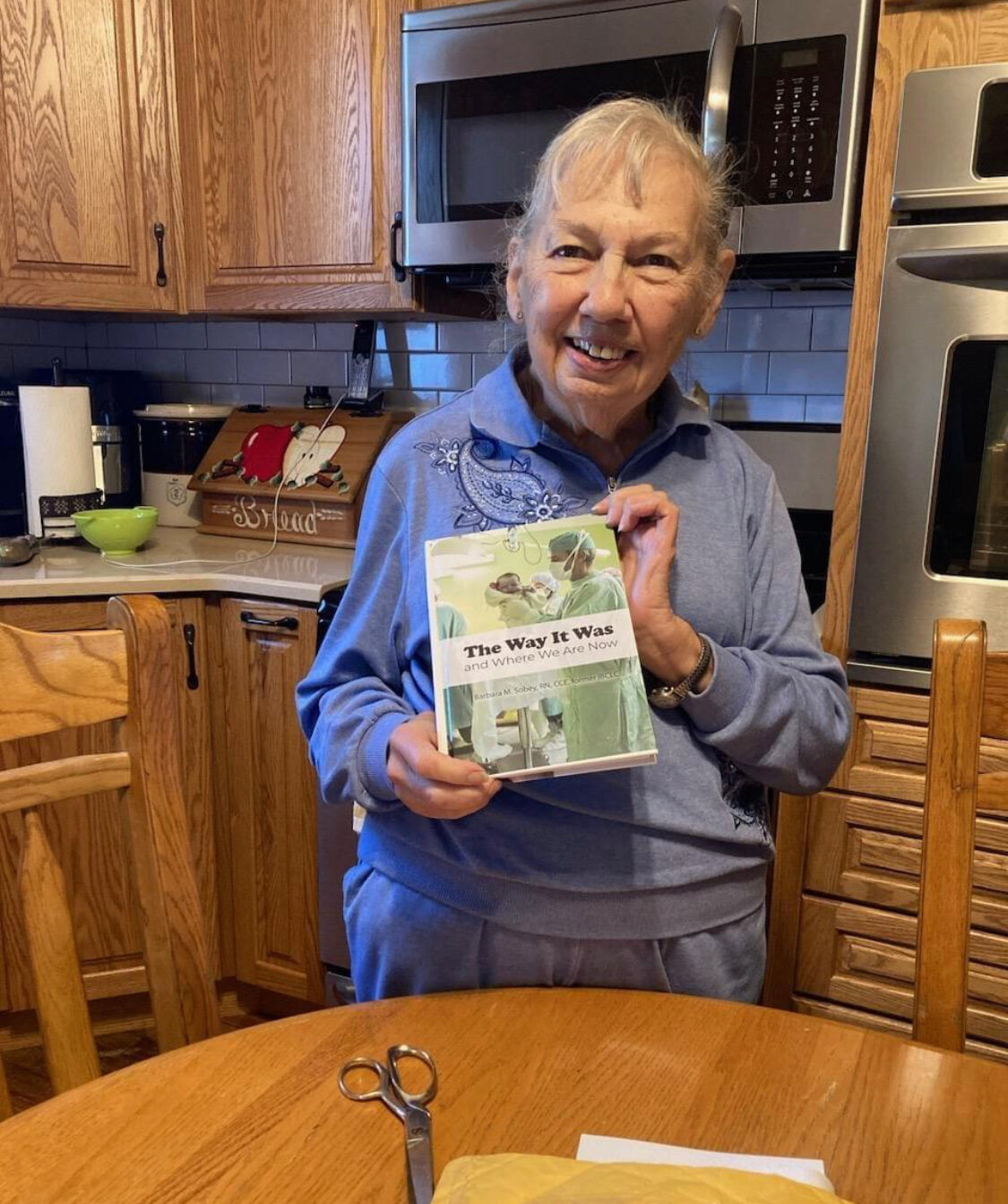 Barbara Sobey has become a published author at age 80, documenting in her new book how labor and delivery changed over the course of her 29 years of having children