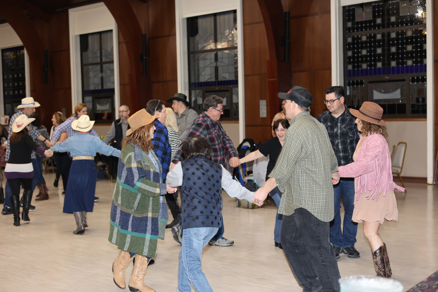 Over 120 attendees enjoyed a hot buffet dinner before hitting the floor to show off their moves at the square and line dance.