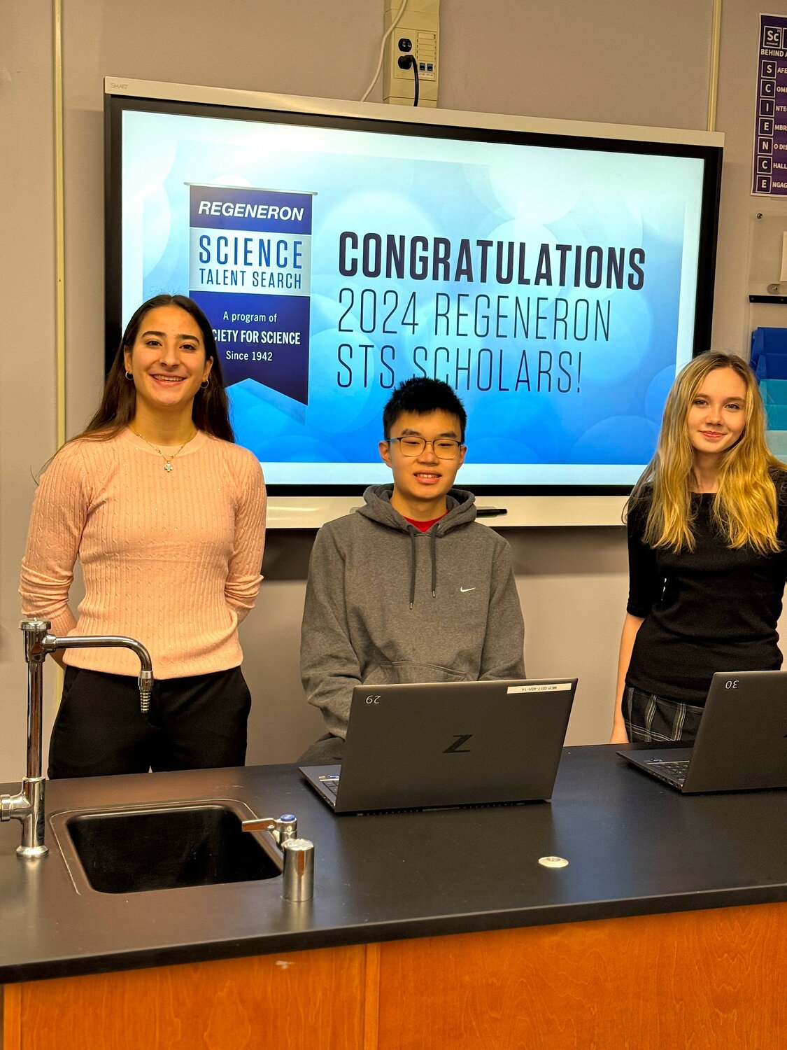 Christina Foufas, Matt Yang and Molly Graff were named semifinalists in the 2024 Society for Science & Public Science Talent Search competition, sponsored by Regeneron.